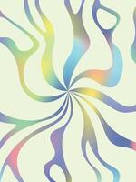 abstract gradient wives background, retro groovy style vector