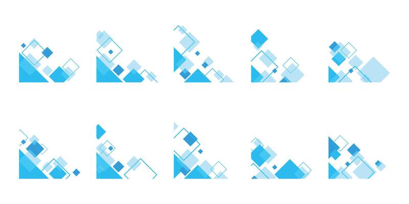 Modern Geometric Corner Illustration