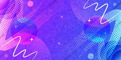 Vibrant and Colorful Abstract Gradient Background with Geometric Shapes and Halftone Effect vector