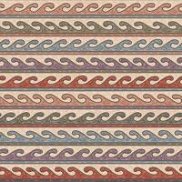 Seamless square pattern with nomadic meander waves in vibrant colors vector
