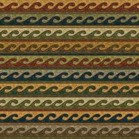 Seamless nomadic meander pattern in rich earthy tones vector
