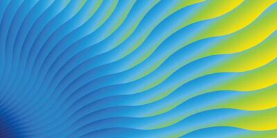 Blue and yellow abstract background waves modern glossy and shiny lines futuristic backdrop vector