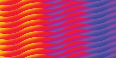 Yellow pink and blue abstract background waves modern glossy and shiny vibrant backdrop vector