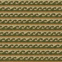 Seamless nomadic meander pattern in yellow, green and brown vector