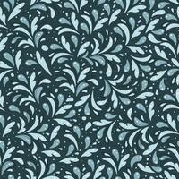 Seamless pattern with water splashes in flat style. Repeating background with splashes, drops. Abstract background for fabric, wallpaper, wrapping paper, scrapbooking, etc. vector