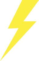 Simple Yellow Flash Thunder Power vector