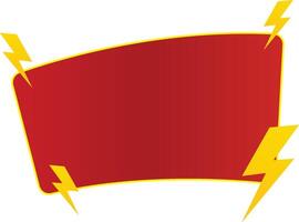 Red Yellow Flash Label Sale with Four Thunder vector