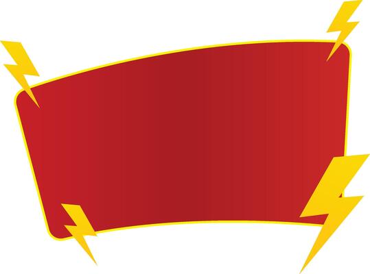 Red Yellow Flash Label Sale with Four Thunder