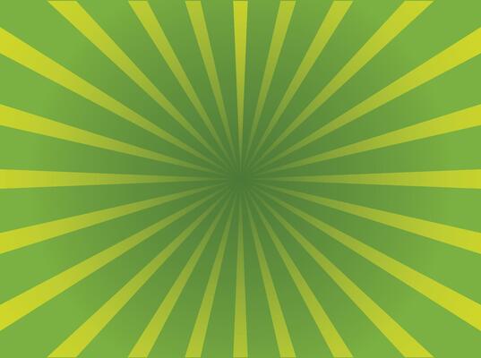 Green Sunburst Retro Radial Background with Light Green Sun Ray