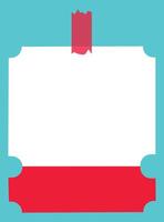 Red White Voucher with Tape on Blue Background vector