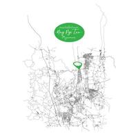 Nay Pyi Taw capital city of Myanmar,Urban Streets Roads Map with city center location pin, illustration element image vector