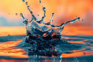 Water splash with a splash of water photo