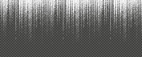 White ragged strips grunge texture. Abstract pattern rough ice, rain brush ink vector