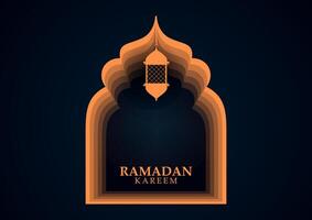 Minimal background with Ramadan themed design vector