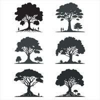 Tree silhouettes set vector