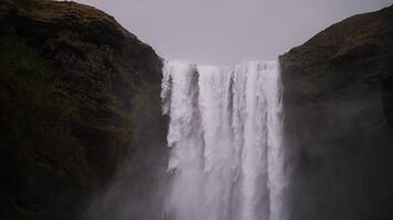 Powerful Skogafoss Waterfall in Iceland video