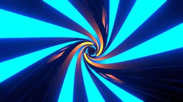 Orange and Blue Rotating Light in Triangular Tunnel Background VJ Loop in 4K video