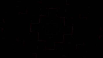 Cyan and Red Dark Pulsing Tunnel Background VJ Loop in 4K video