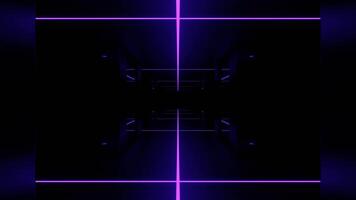 Purple and Yellow Reverse Endless Mirrors Tunnel Background VJ Loop in 4K video
