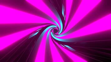 Cyan and Pink Rotating Light in Triangular Tunnel Background VJ Loop in 4K video
