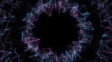 Pink and Blue Structures Moving Background VJ Loop in 4K video