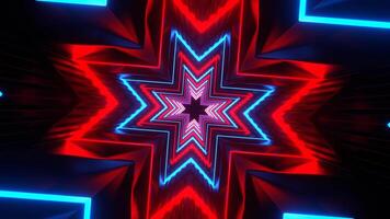 Red and Blue Large Number of Neon Angles Background VJ Loop in 4K video