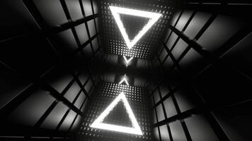 Orange and White Neon Area Corridor with Rotation Background VJ Loop in 4K video