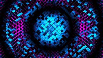 Blue and Pink Random Shapes Waves Background VJ Loop in 4K video