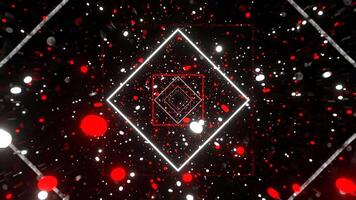 Red and White Neon Particles Area Background VJ Loop in 4K video