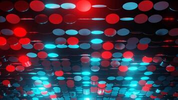 Red and Blue Shimmer Circle Shapes Background VJ Loop in 4K video