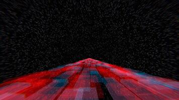 Red and Blue Space Bridge Background VJ Loop in 4K video
