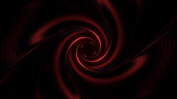 Red and Blue Spiral Light Mesh Tunnel Background VJ Loop in 4K video