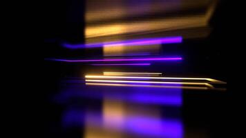 Purple and Yellow Neon Rectangular Shapes Moving Background VJ Loop in 4K video