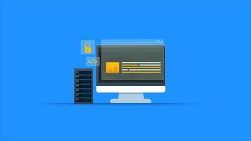 Website Running on a Cloud Server, Digital Cloud Storage, Web Service Technology video