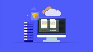 Cloud-Based Hosting, Website Running on a Cloud Server, Digital Cloud Storage, Web Service Technology video