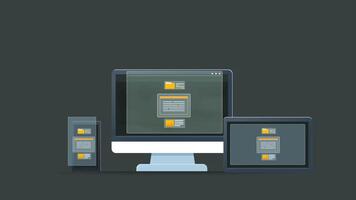 triplo tela nuvem dados sincronização nuvem dados dados transferir video