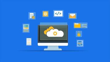 web hosting service, website hosted in a cloud server, Cloud storage video