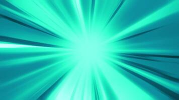 radial light ray animation with teal background, animated glowing teal swirl line for cartoon background, comic book style video