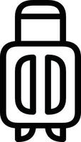 Minimalist Line Art Icon of a Suitcase Representation vector