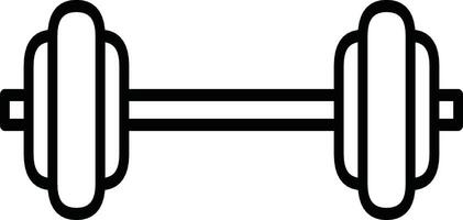 Black Line Illustration of a Dumbbell Representing Fitness and Exercise Motivation vector