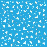 White Bird Silhouettes in a Beautiful Patterned Blue Background vector