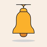 Iconic Bell. A simple yet striking illustration of a classic bell, symbolizing alerts, notifications, or calls to action. vector