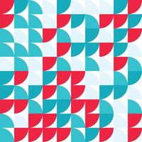 Abstract Geometric Pattern of Red and Blue Circular Shapes on White Background vector