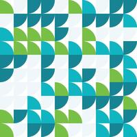 Abstract Geometric Pattern with Green and Blue Circular Shapes vector