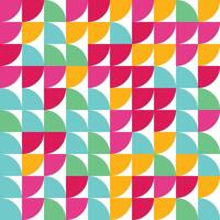 Abstract Geometric Pattern With Vibrant Semi-Circles and Quarter-Circles vector