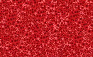 Red cherry blossom background pattern, springtime red sakura blossom. vector