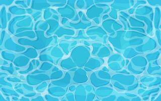 Water ripple surface pool or ocean water with glares sunlight reflections, game texture top view. Beach sea clean and deep water. vector