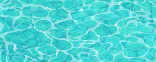 Water ripple surface pool or ocean water with glares sunlight reflections, game texture top view. Beach sea clean and deep water. vector