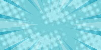 A blue halftone background with a sunburst effect vector