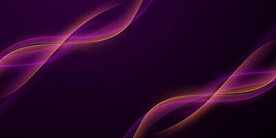 Abstract purple background with wavy lines vector